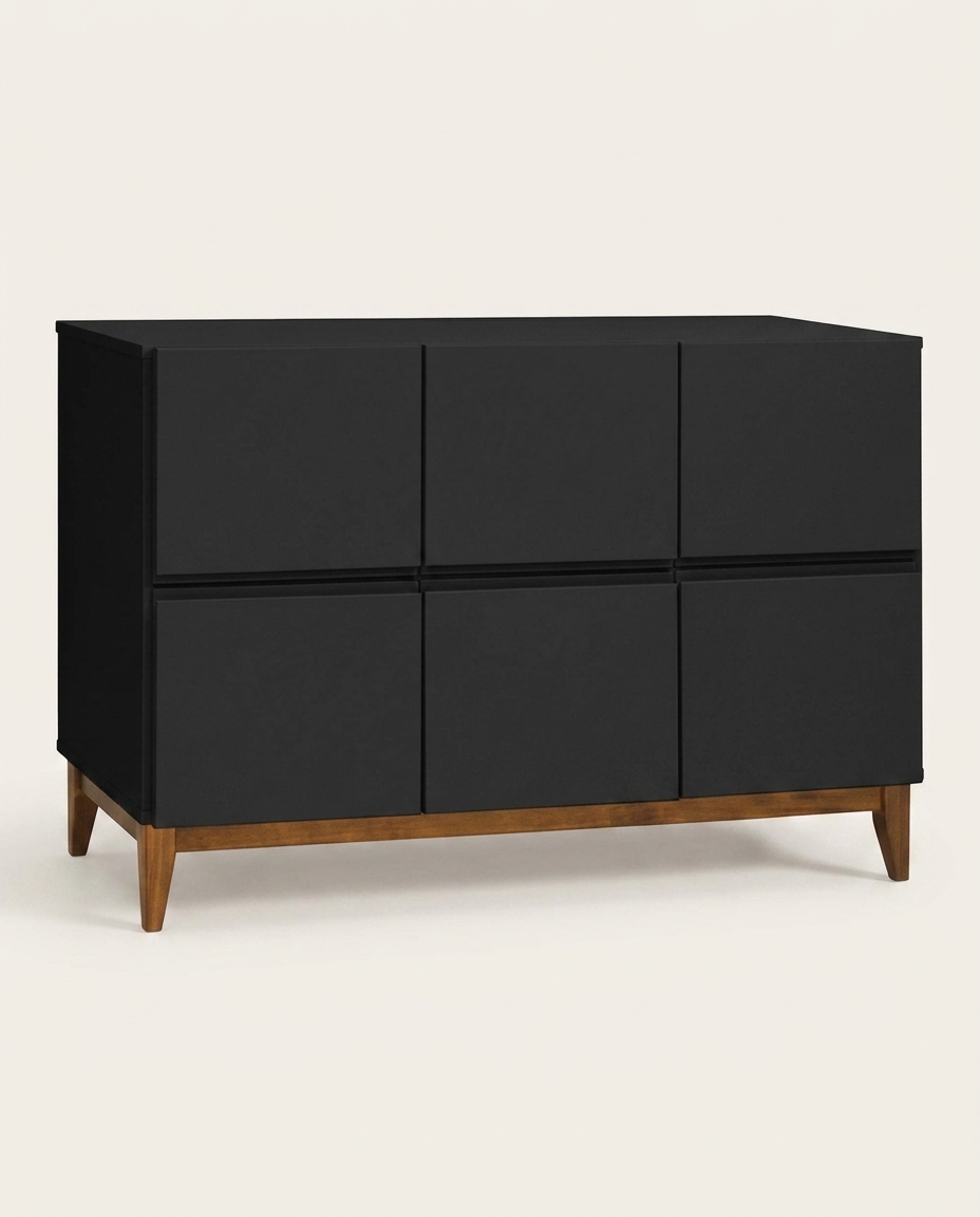 Buffet 6 Portas Home Preto - image 0