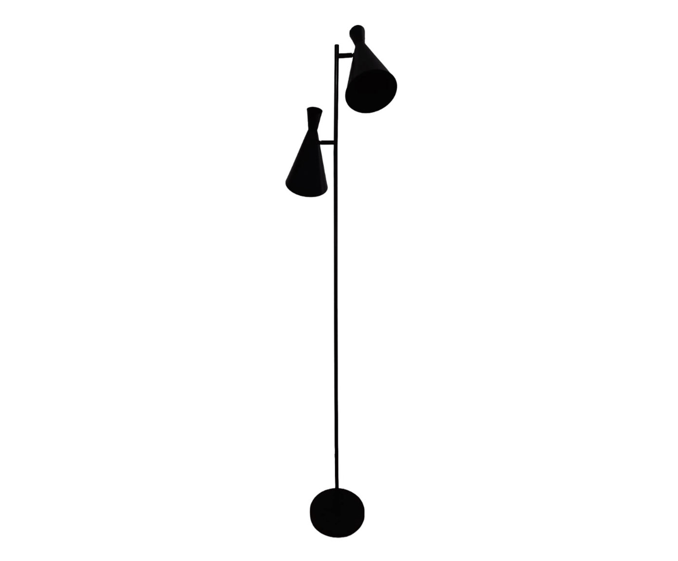 Lumin&aacute;ria de Piso Jacoba com C&uacute;pula Dupla Articulada Preta - image 1