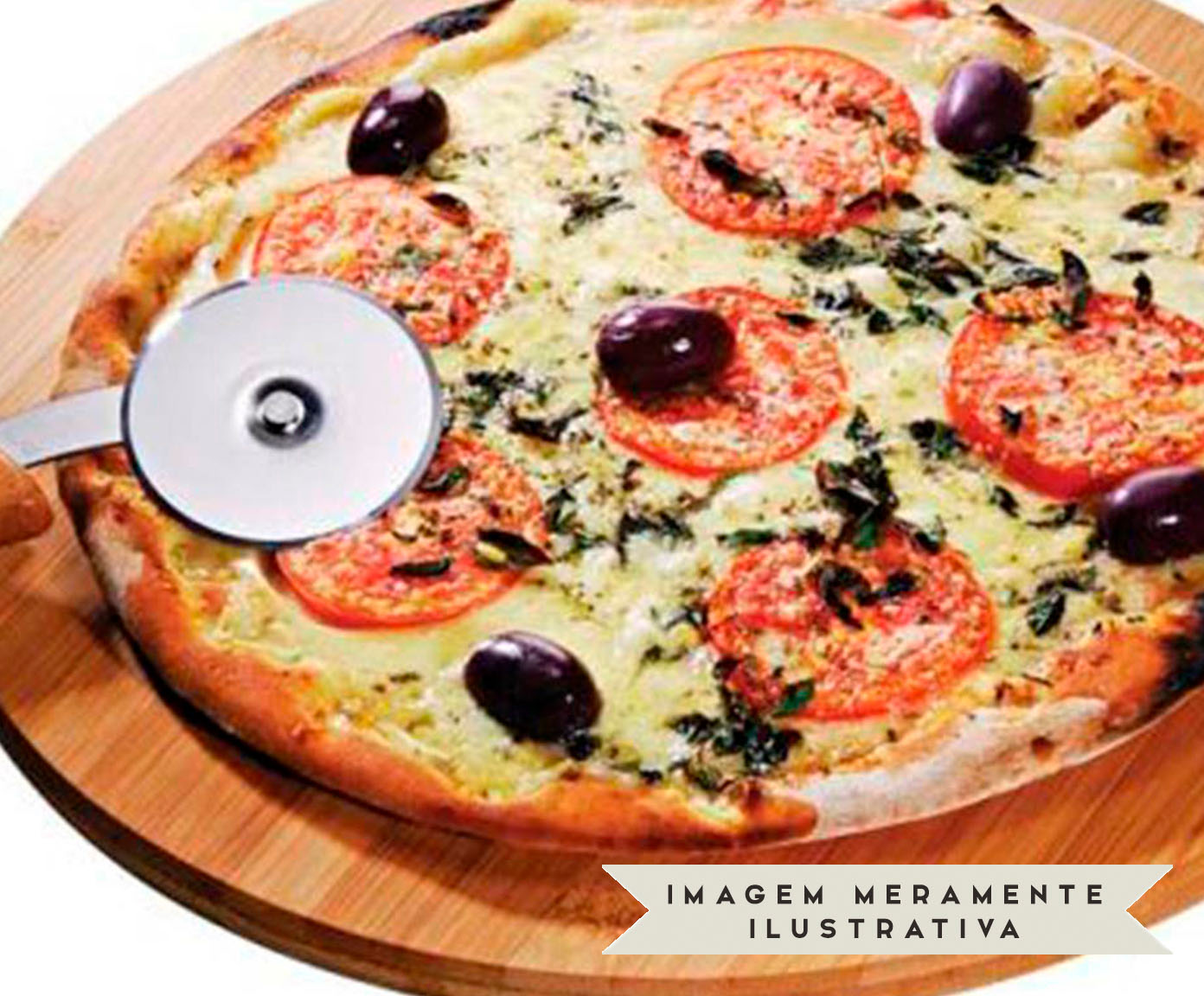 Jogo para Pizza em Inox E Bambu Otho image number 2