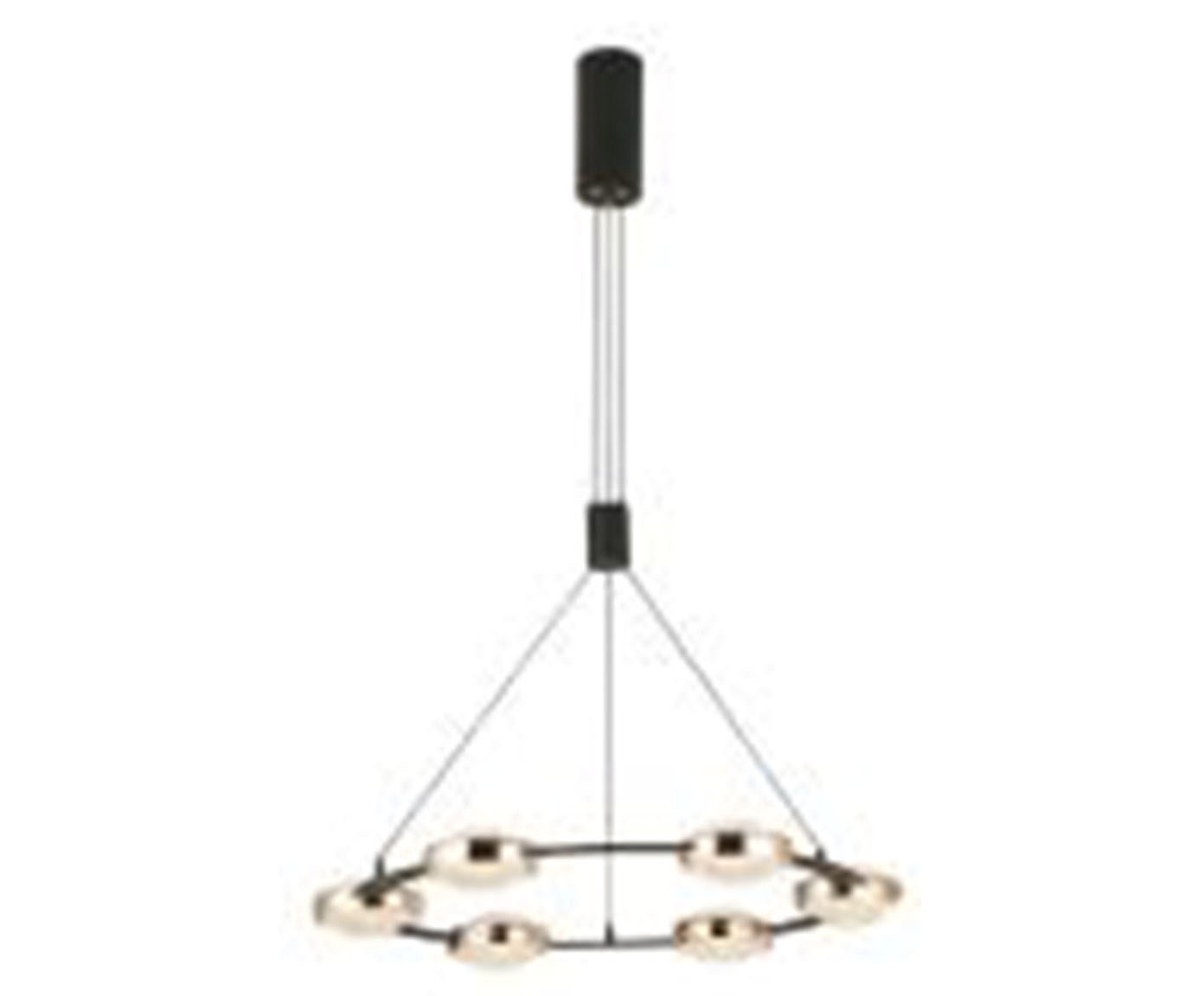 Pendente em Led 8W Beep Preto e Dourado Bivolt image number 0