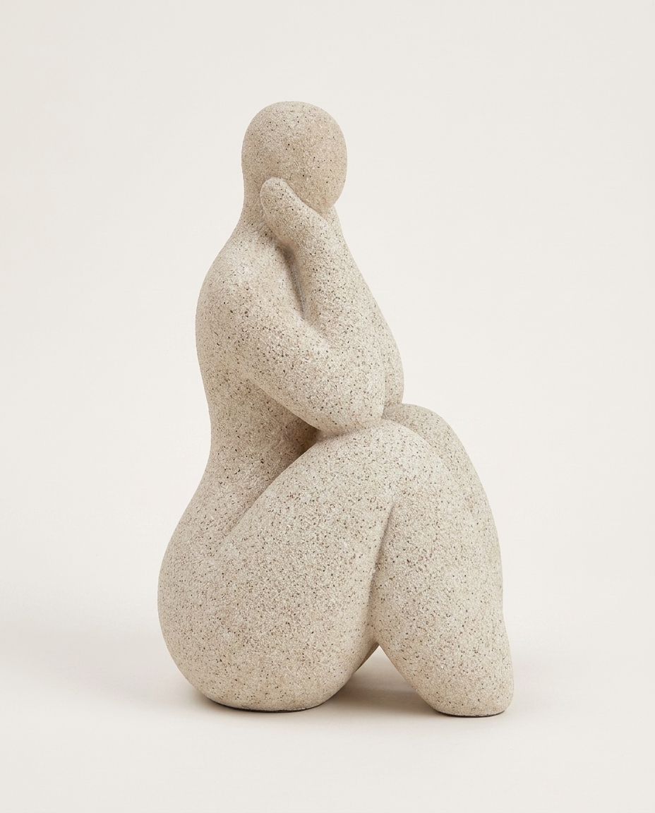 Adorno Decorativo Mulher Posing Bege image number 4
