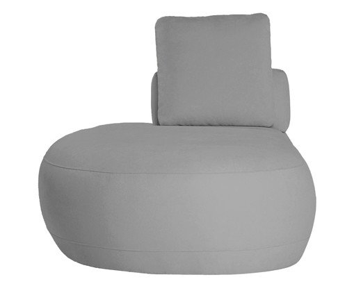 Sof&aacute; M&oacute;dulo Chaise Laguna by Elle - Boucl&ecirc; Cinza image number 0