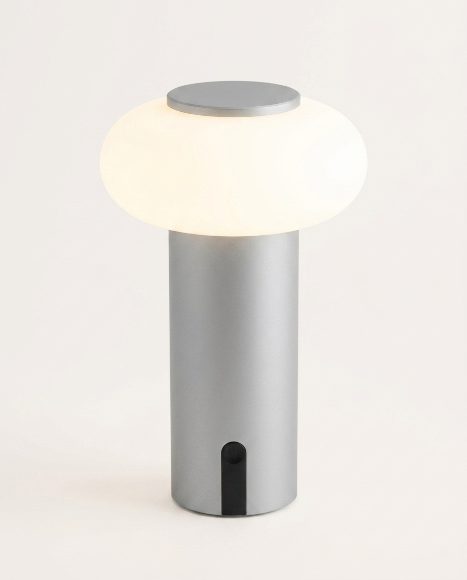 Lumin&aacute;ria de Mesa Recarreg&aacute;cel Bivolt Bonny Prata - image 1