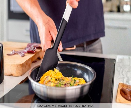 Esp&aacute;tula Cl&aacute;ssica em Silicone Kitchenaid Branco image number 3