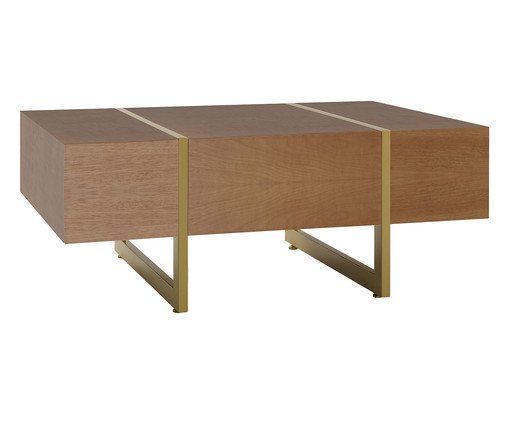 Mesa de Centro Laminado Celeste - Castanho image number 0