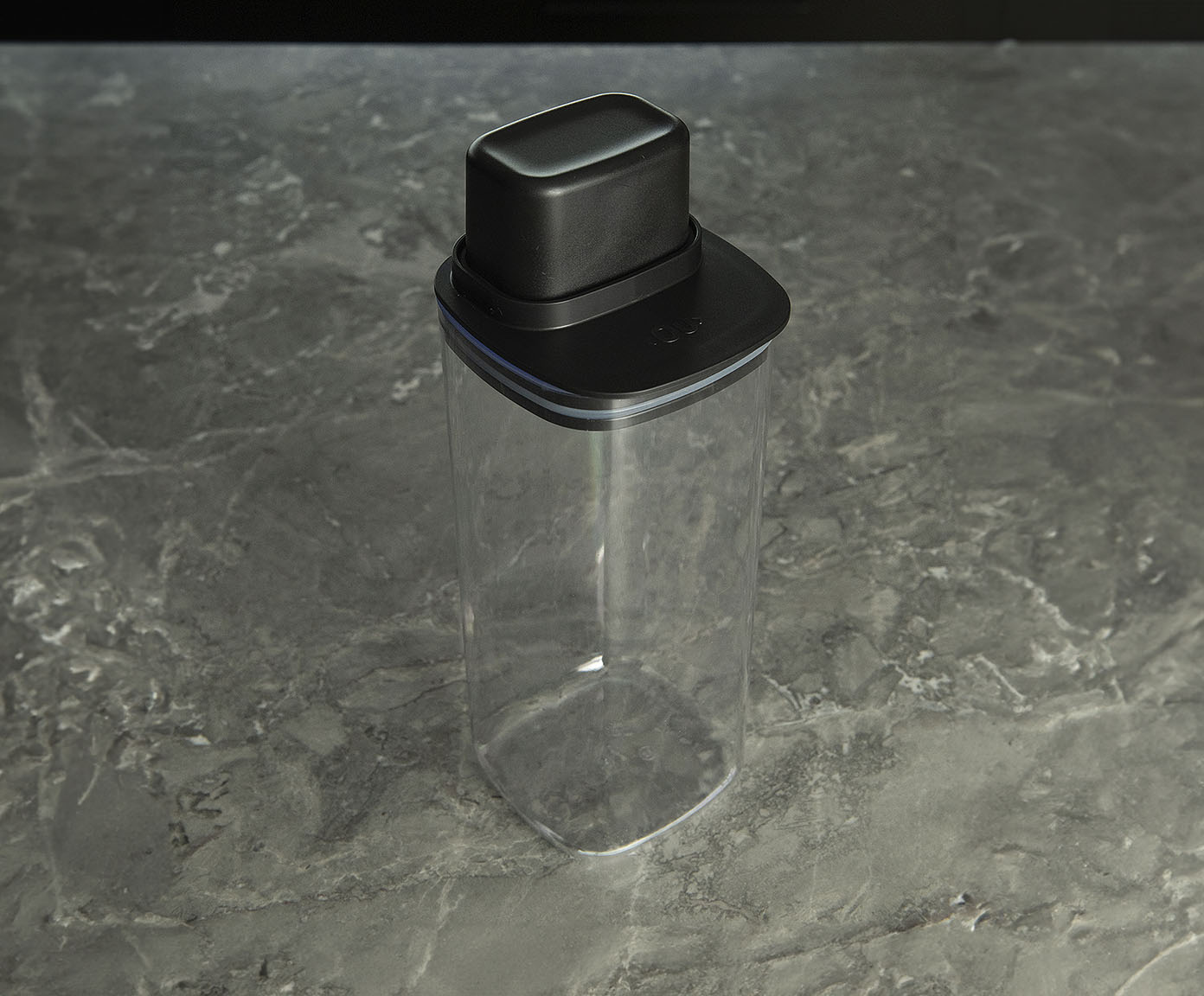 Pote Herm&eacute;tico com Medidor Drop Fechado Preto - image 1