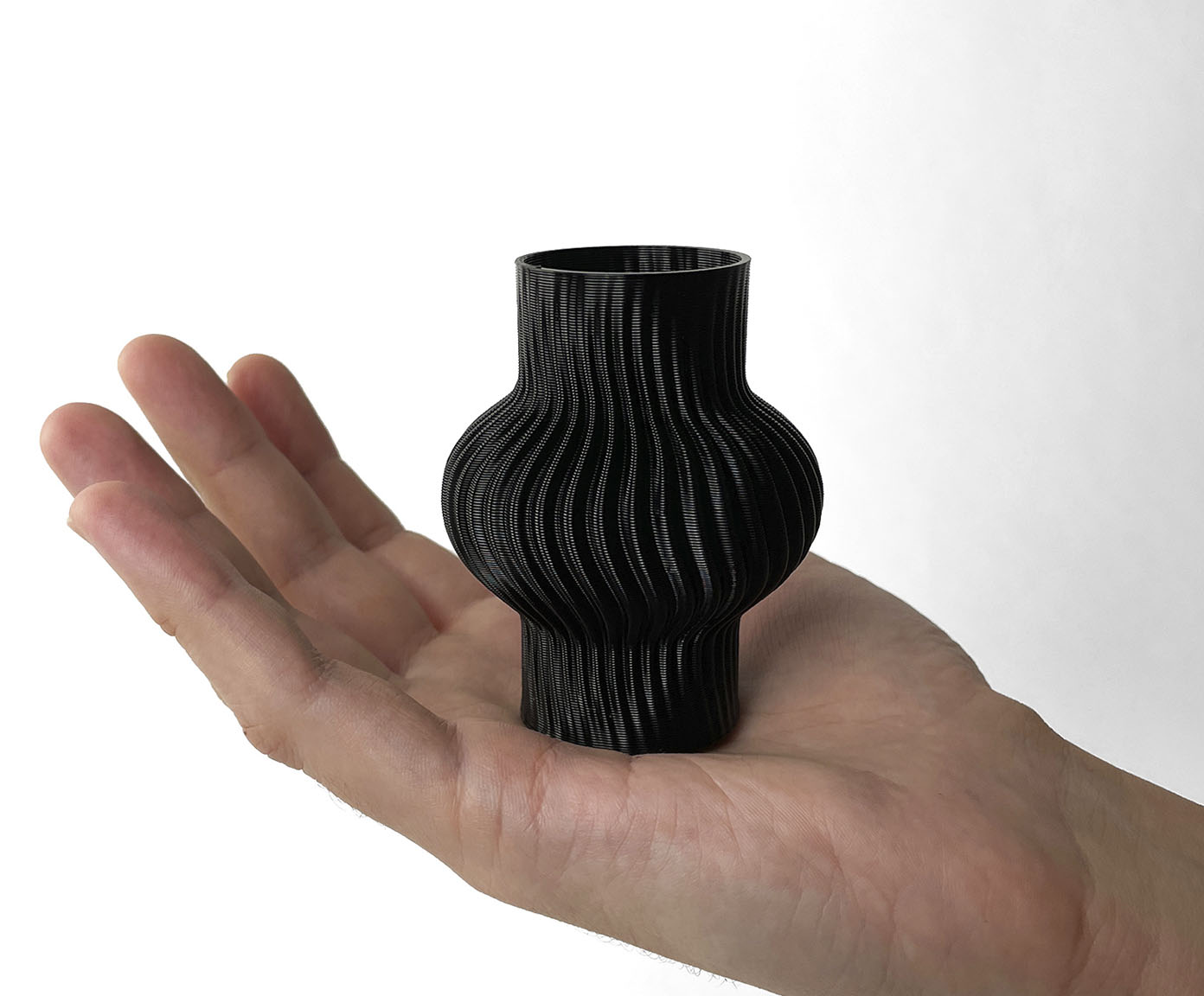 Mini Vaso Onda 1 Preto image number 3