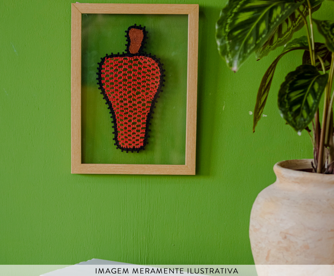 Quadro Renda Renascen&ccedil;a Caju Vermelho image number 1