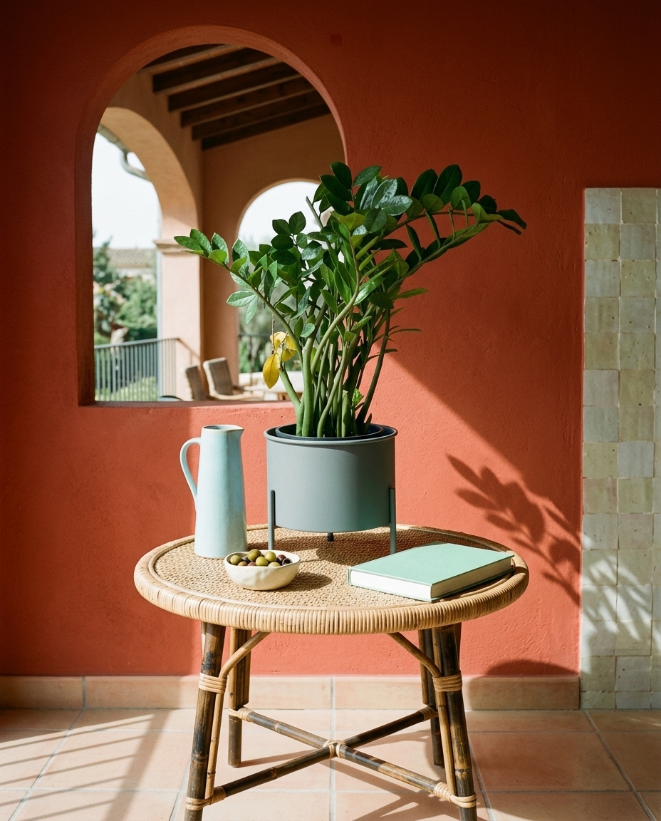 Suporte de Plantas com Vaso Slim Humait&aacute; Cinza image number 2