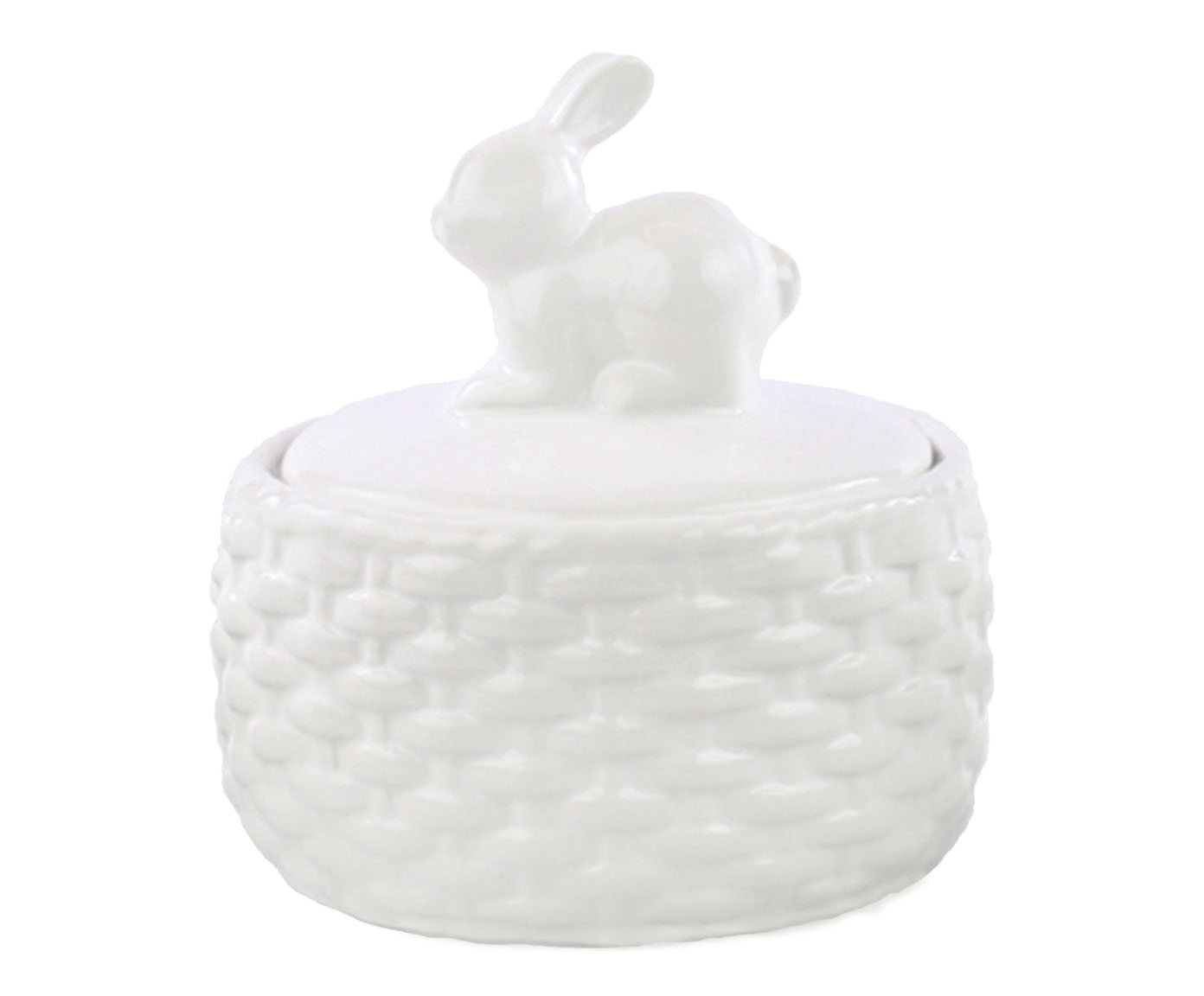 Pote Decorativo com Coelho Branco image number 0