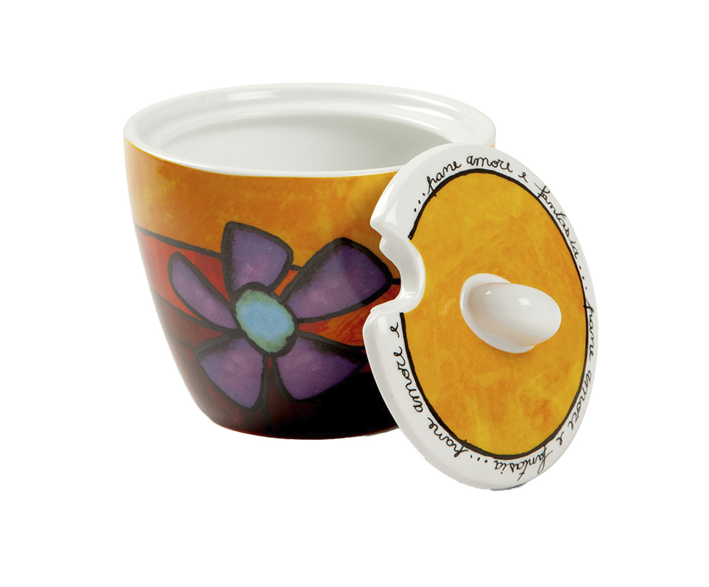 A&ccedil;ucareiro em Porcelana Paf Laranja image number 0