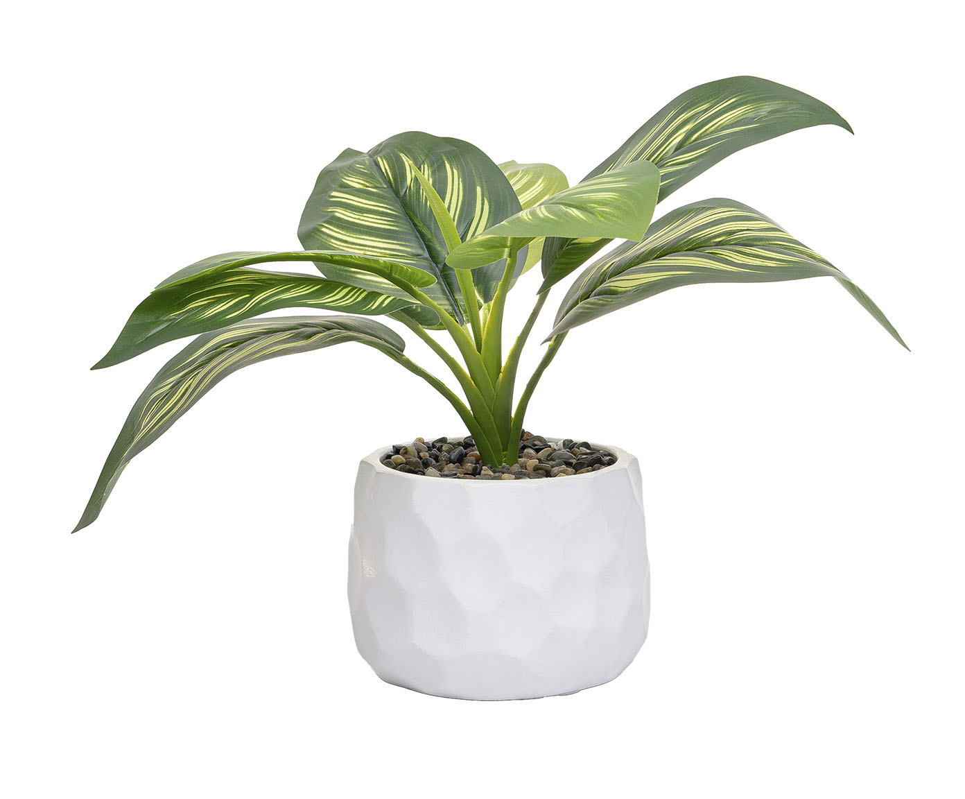 Cachepot com Planta Artificial Prisma Branco image number 0