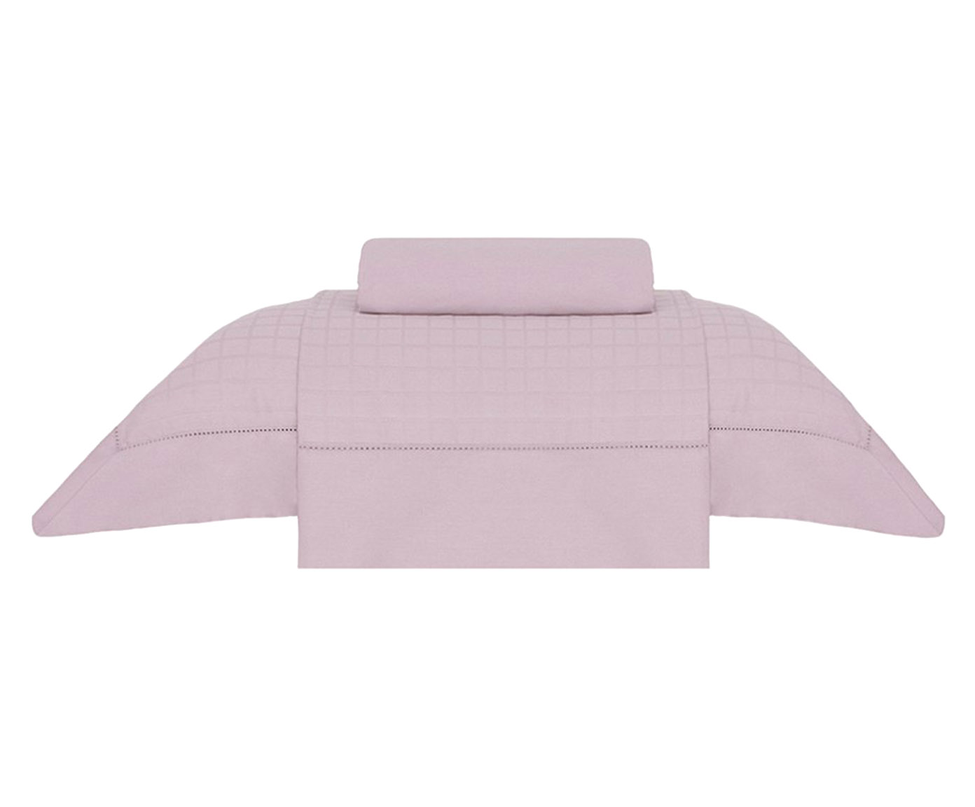 Jogo de Len&ccedil;ol Damask Square Rosa 300 Fios - image 0