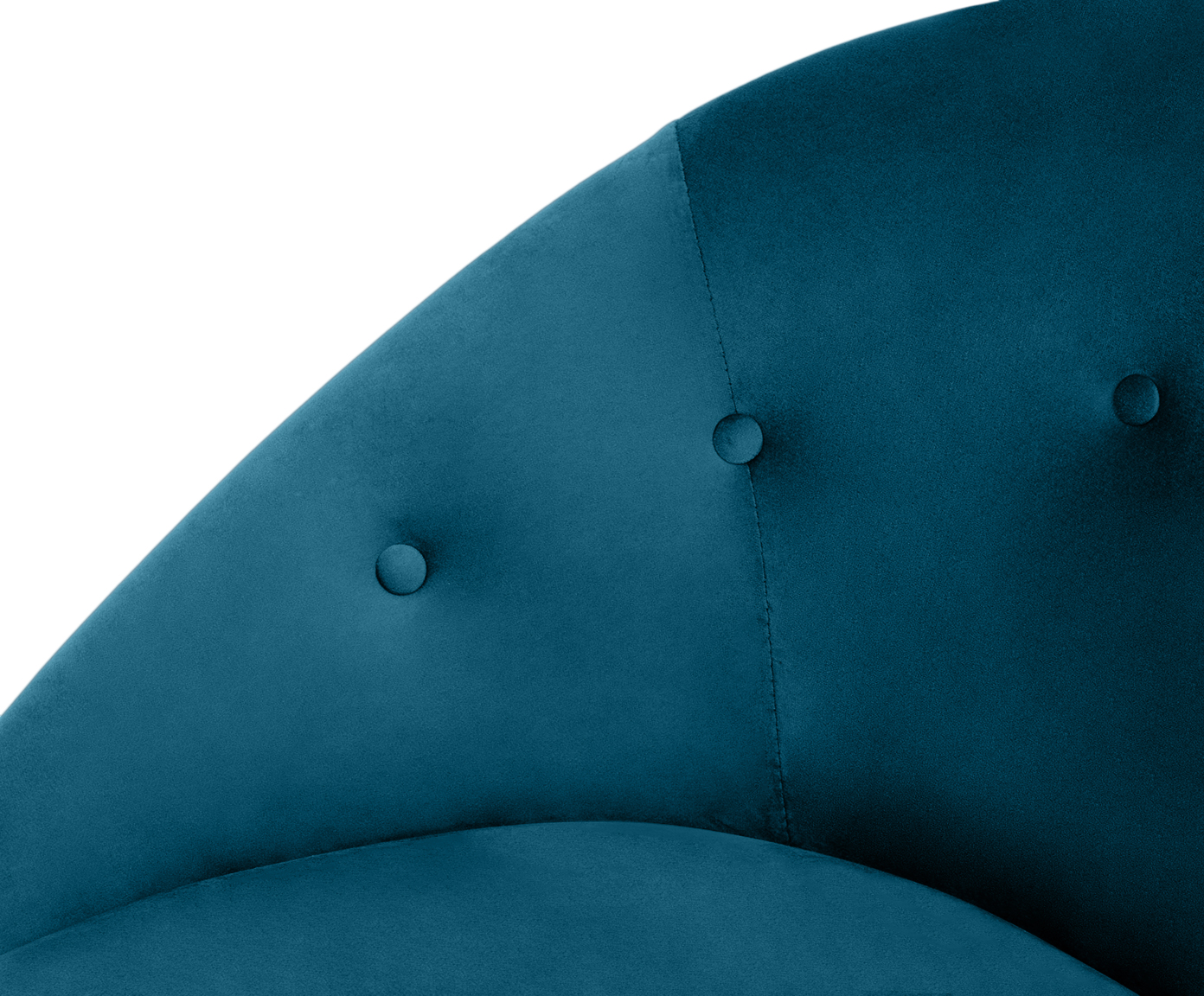 Poltrona Belle em Veludo - Azul Pav&atilde;o e Dourado image number 5