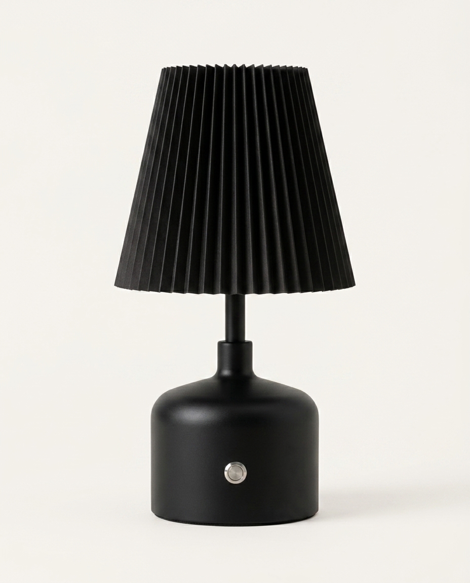Abajur de Mesa Recarreg&aacute;vel Preto - image 1