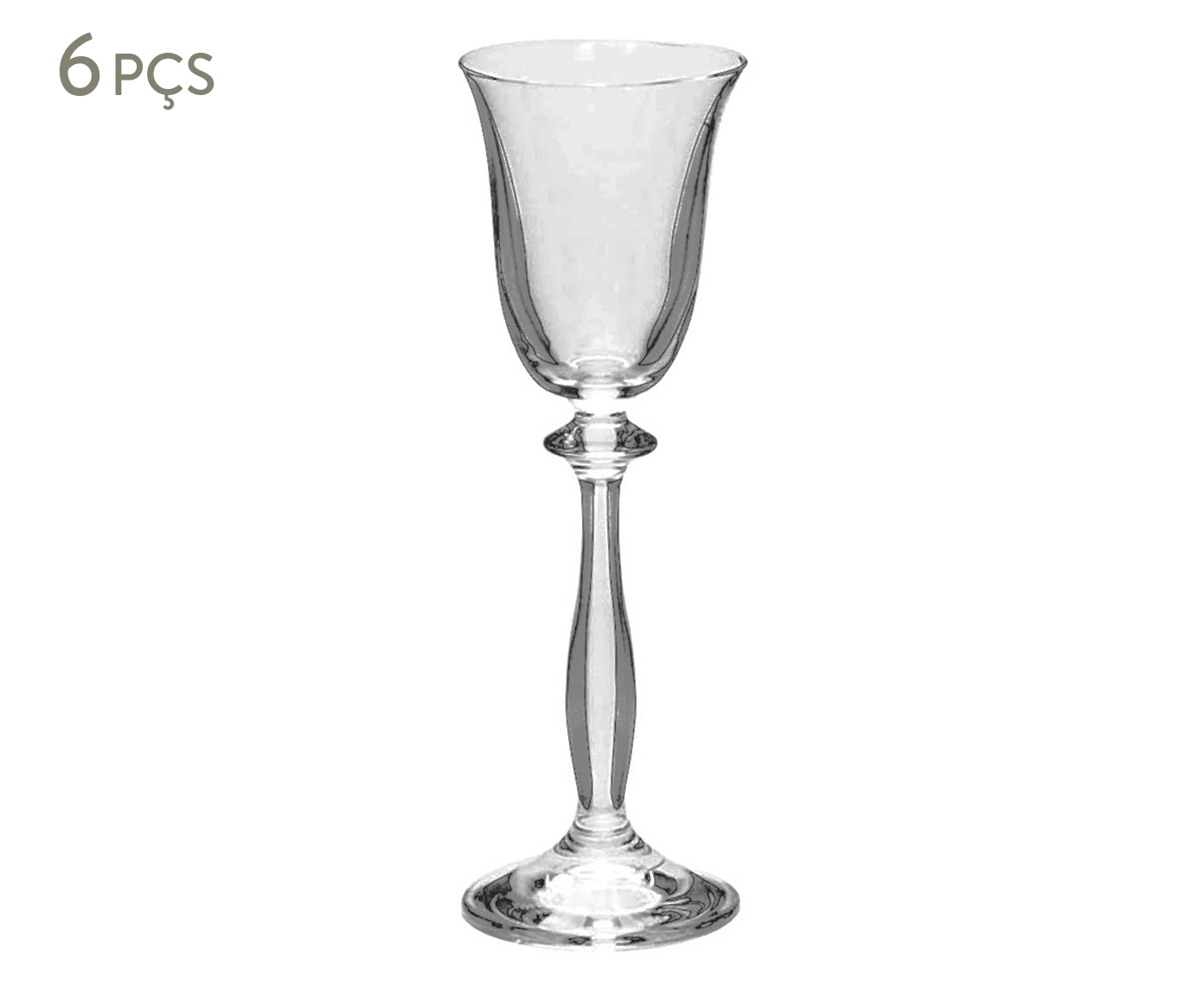Jogo de Ta&ccedil;as para Licor em Cristal Ecol&oacute;gico Angela Transparente - image 0