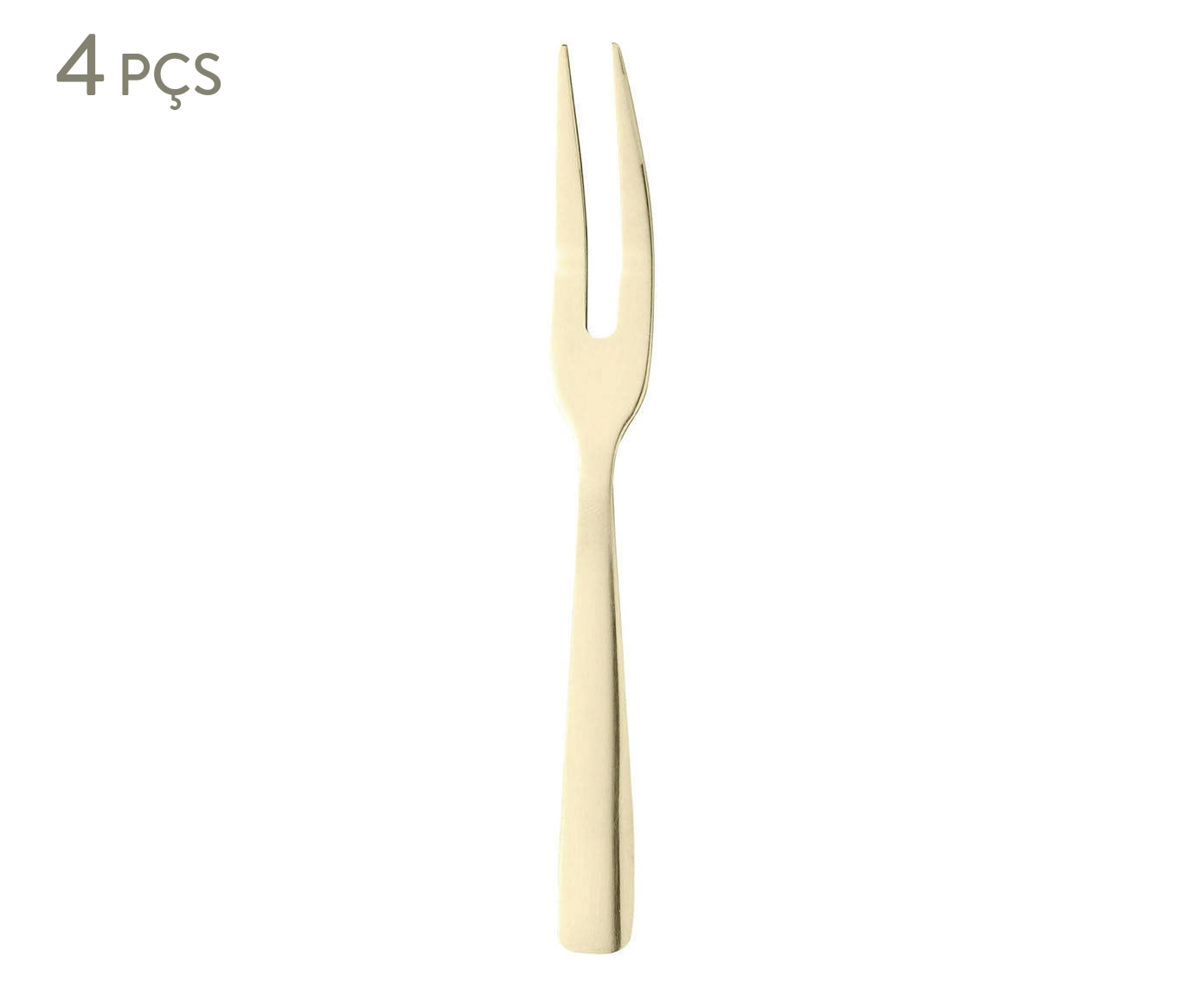 Jogo Garfos em Inox para Aperitivo Dourado Quarti - image 0