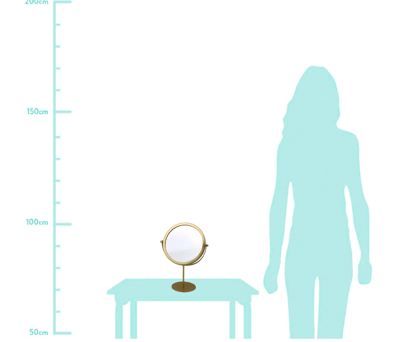 Espelho de Mesa Dorthy - Dourado image number 1