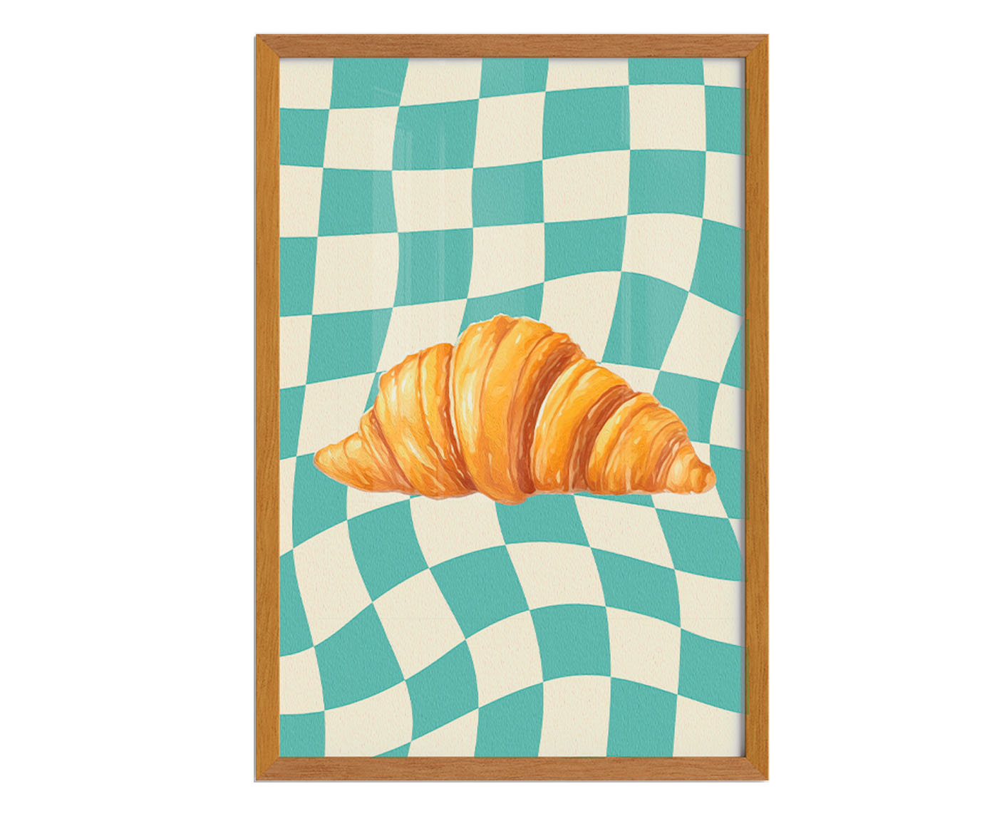 Quadro Croissant com Moldura em Madeira - image 0