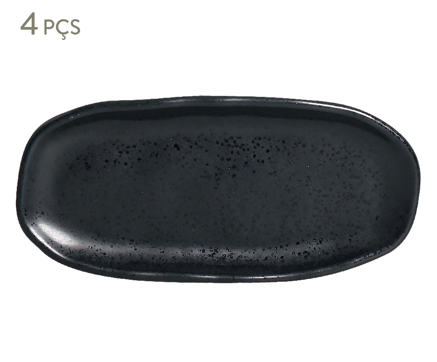 Jogo de Travessas Oval Rasa Mini Org&acirc;nico Eclipse Preto - image 0