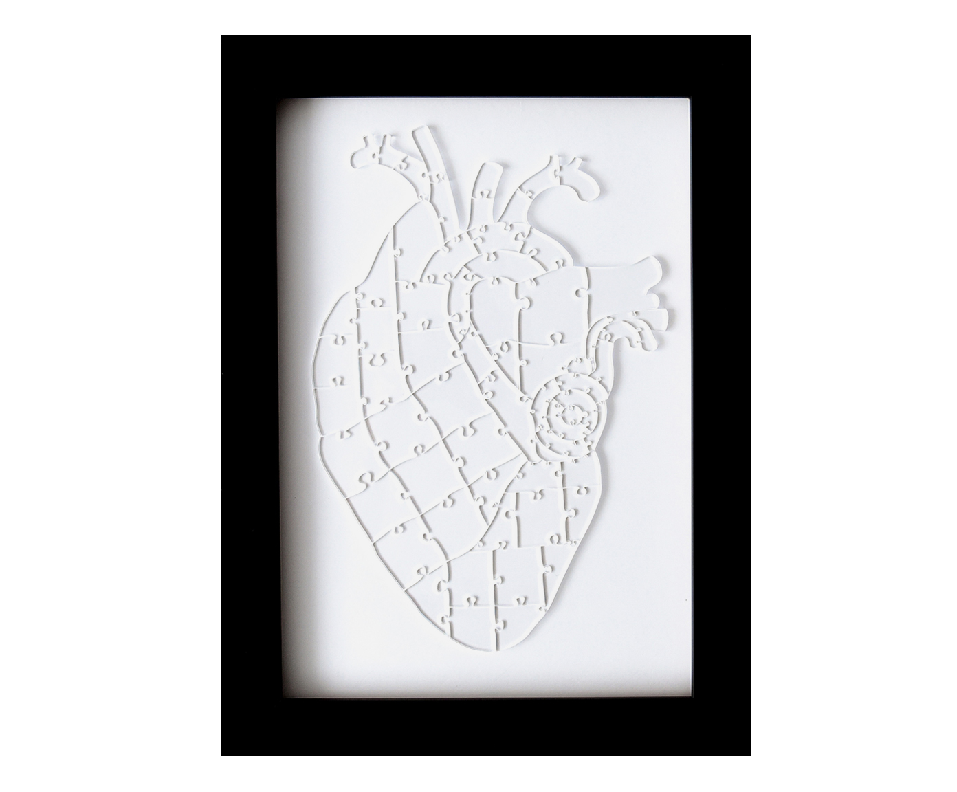 Jogo de Quebra-Cabe&ccedil;a Transparente Heart com Moldura Preta image number 0