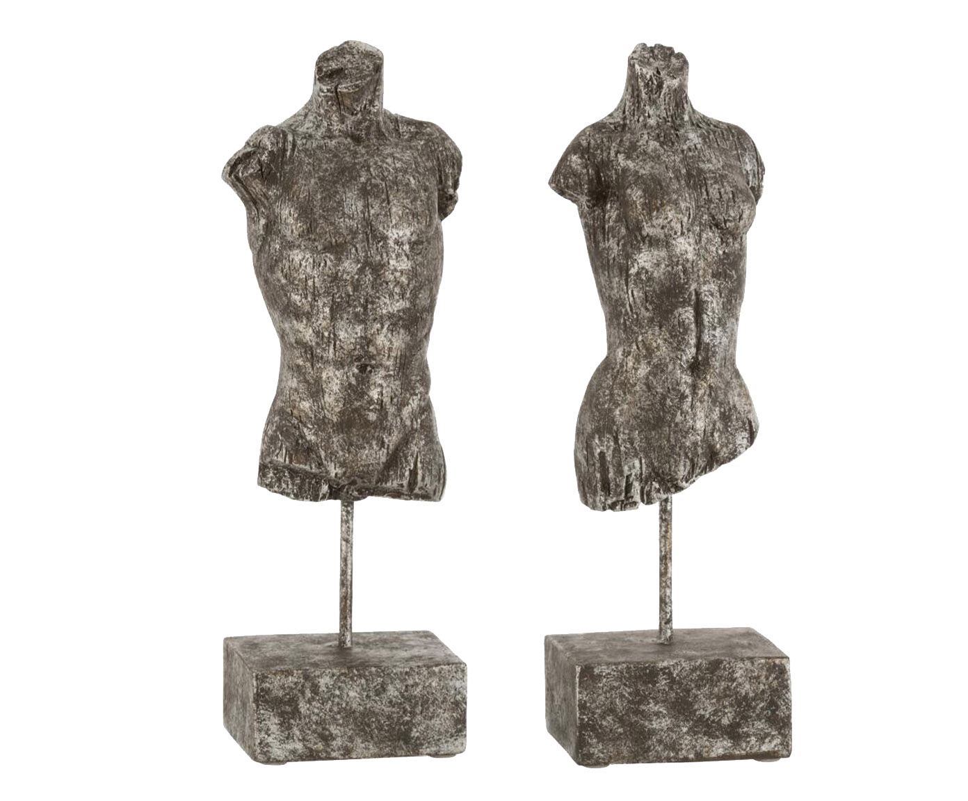 Jogo de Esculturas Busto Homem e Mulher - image 0
