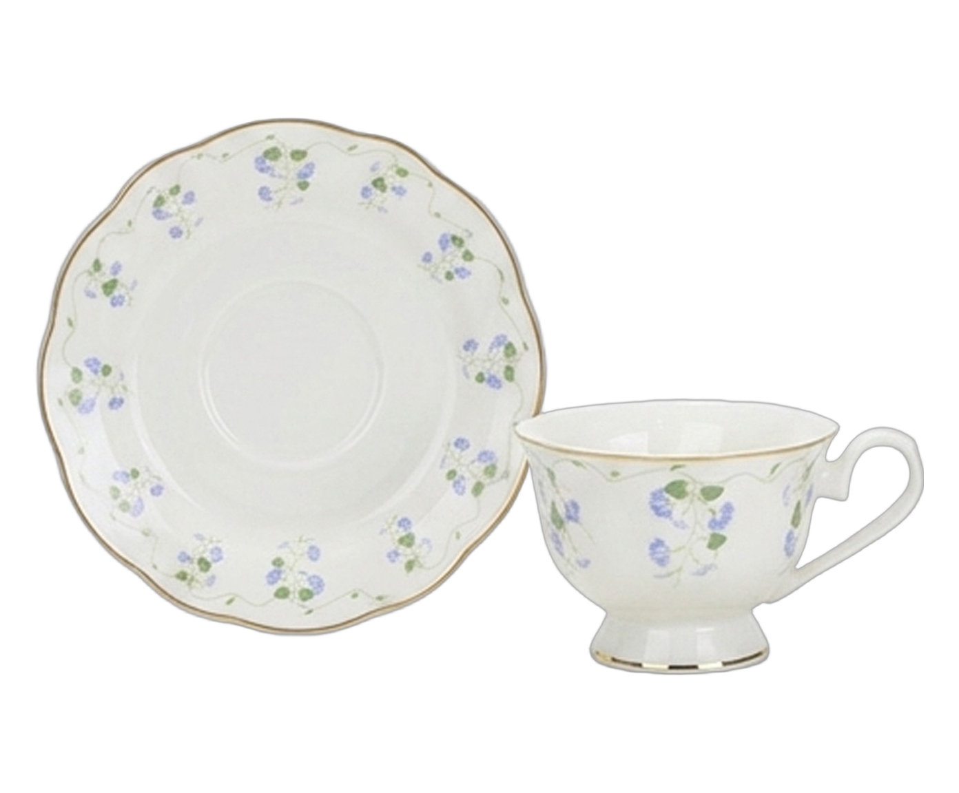 X&iacute;cara para Caf&eacute; com Borda Dourada em New Bone China Royal Romantic image number 1
