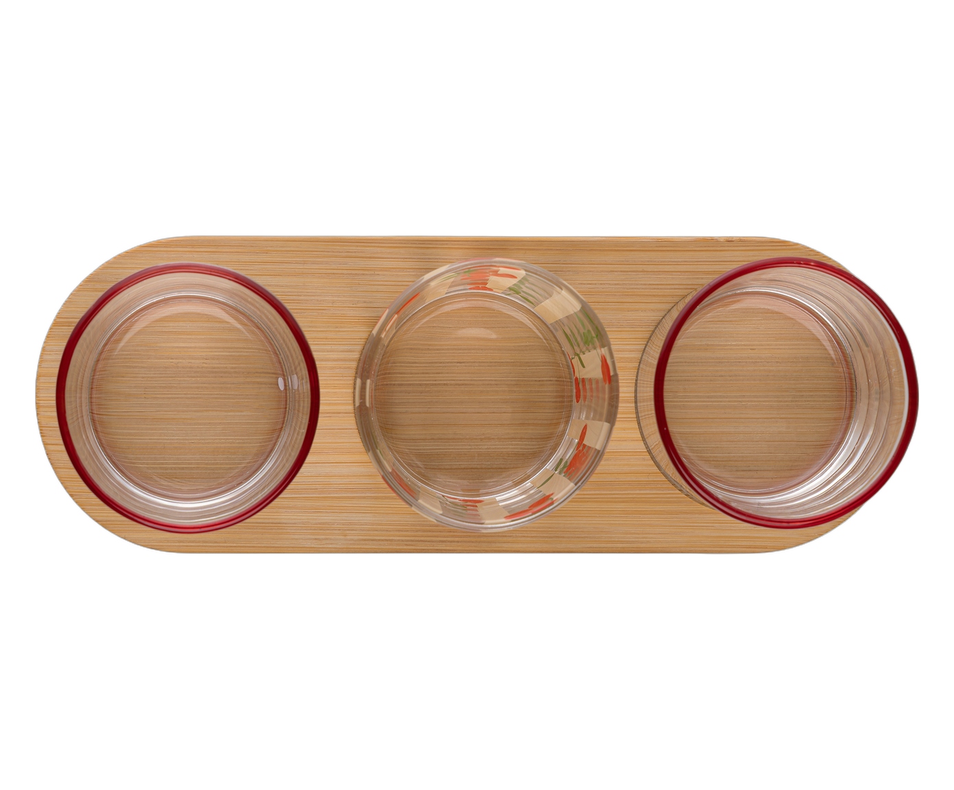 Jogo de Petisqueiras e Bandeja em Bambu Cherry - image 1