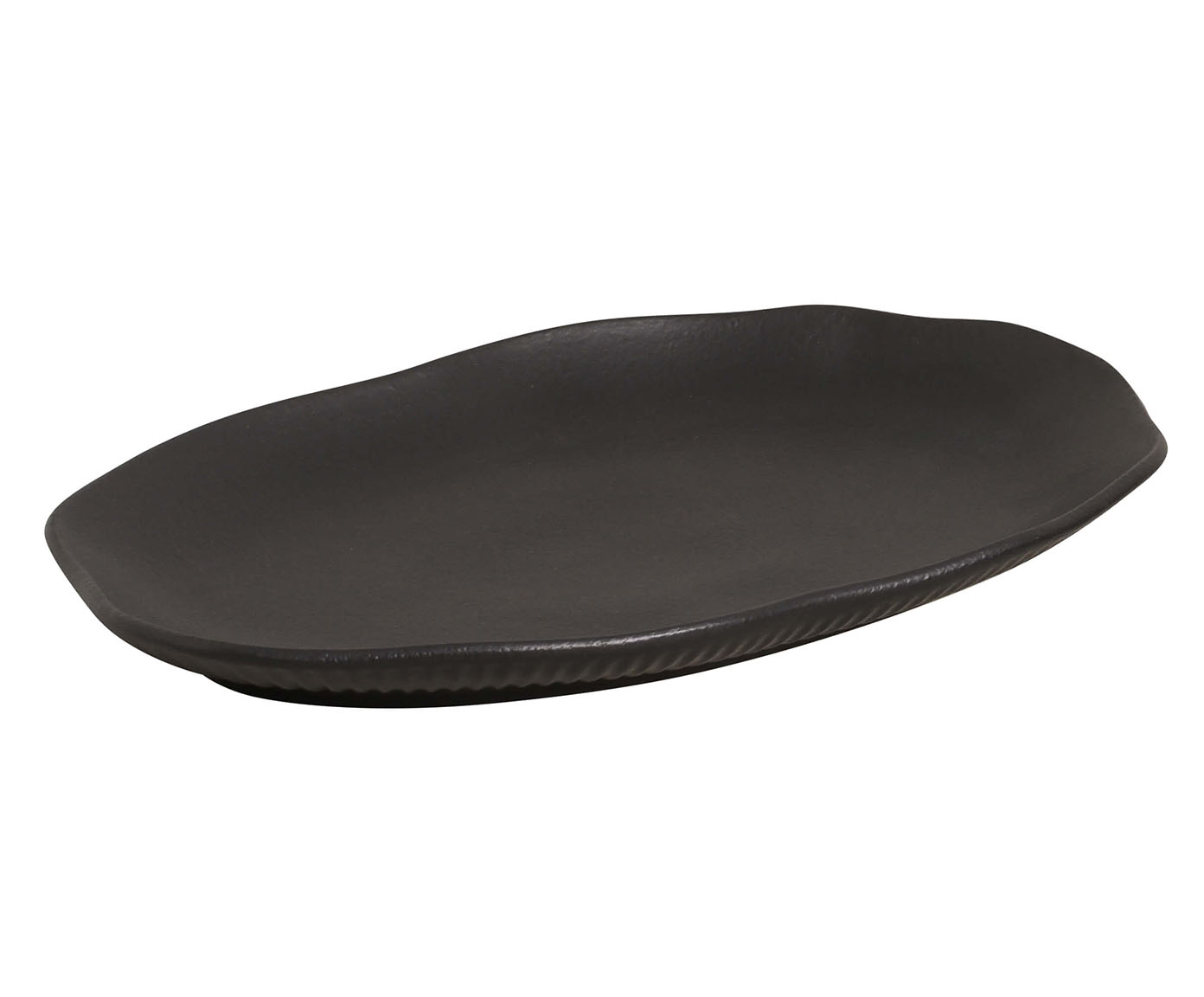 Jogo de Travessas Oval Rasa M&eacute;dia Bio Matte Preto - image 1