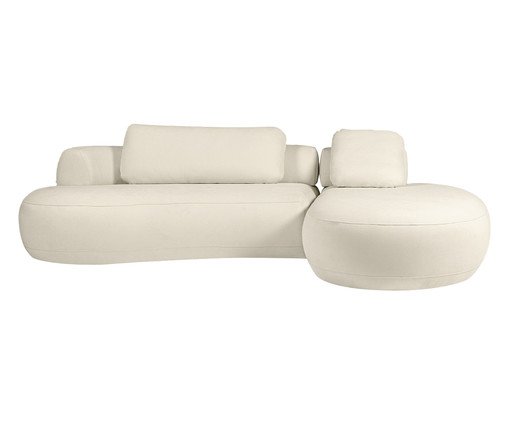 Sof&aacute; Laguna by Elle - Chaise Boucl&ecirc; Off-White VI image number 0