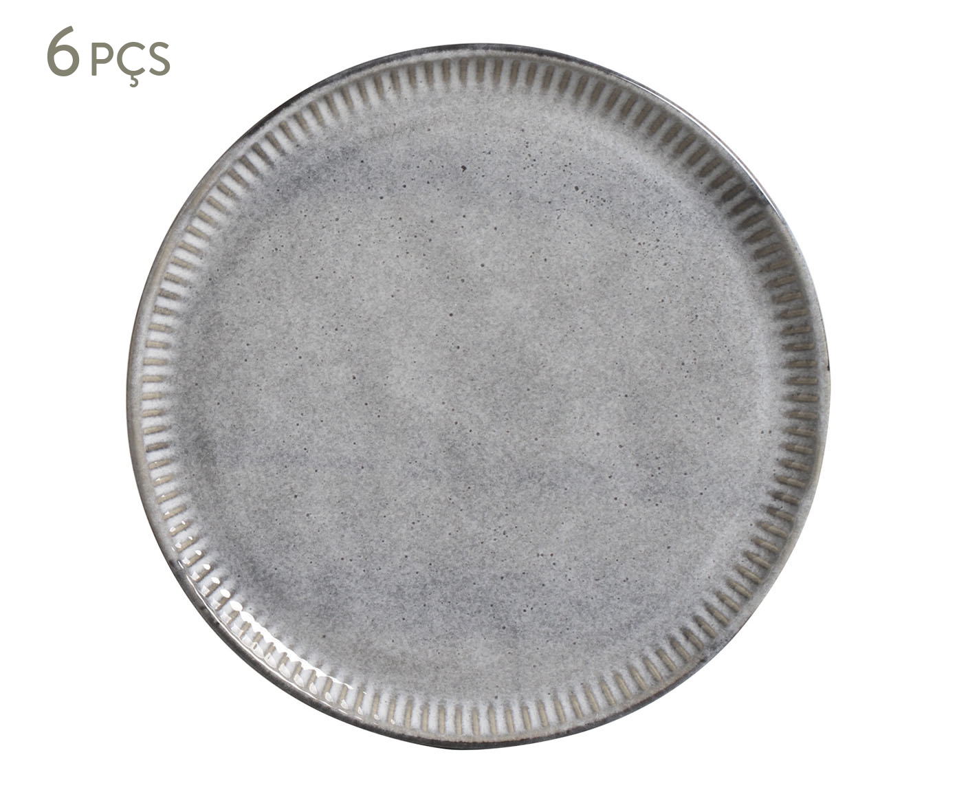 Jogo de Pratos para Sobremesa Linhas Dust Cinza - image 0