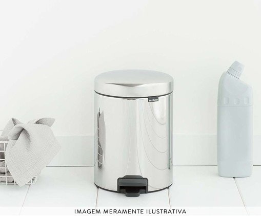 Lixeira em Inox New Icon Prateada image number 2