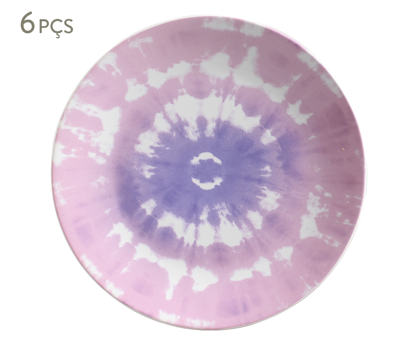 Jogo de Pratos Rasos Tie Dye image number 0