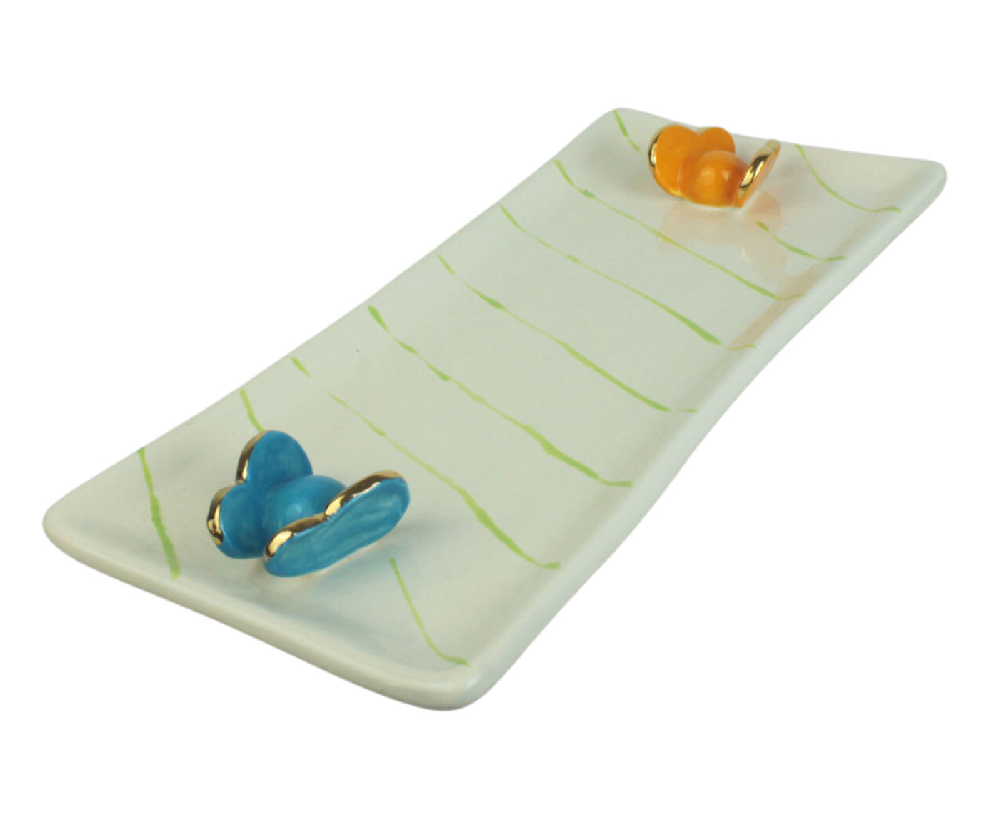 Bandeja Art Butterfly com Ouro image number 0