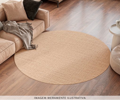 Tapete de Sisal Boucle Areia Redondo image number 0