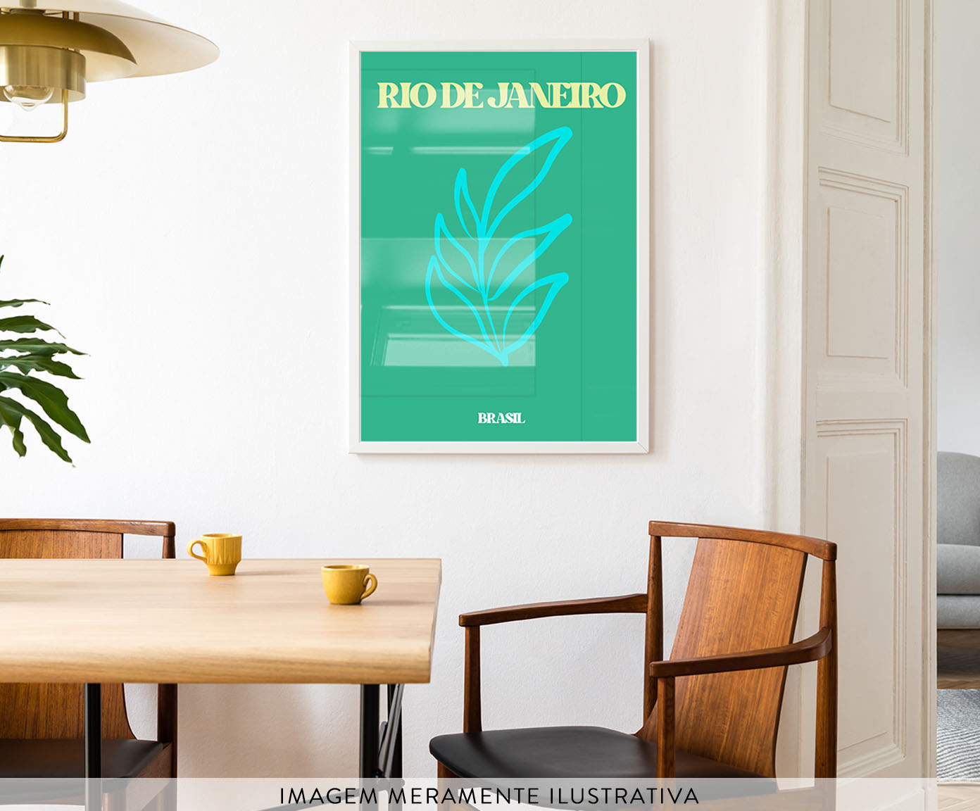 Quadro Rio de Janeiro com Moldura Branca image number 2