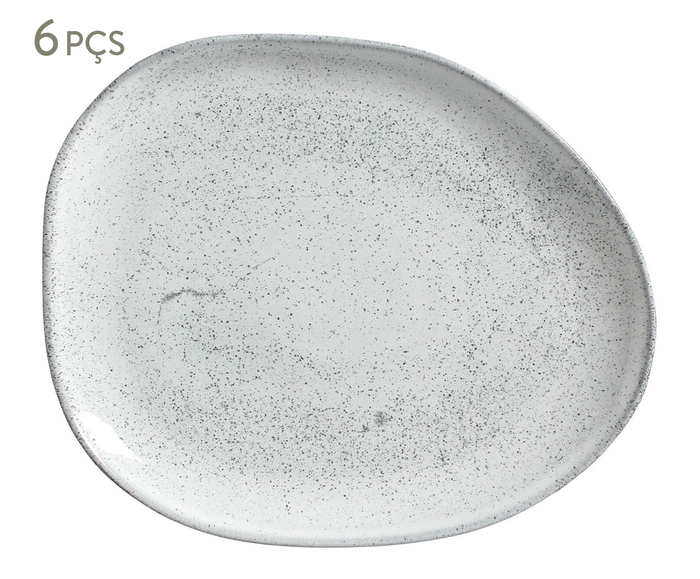 Jogo de Pratos Raso Oval Org&acirc;nico Echo Branco - image 0