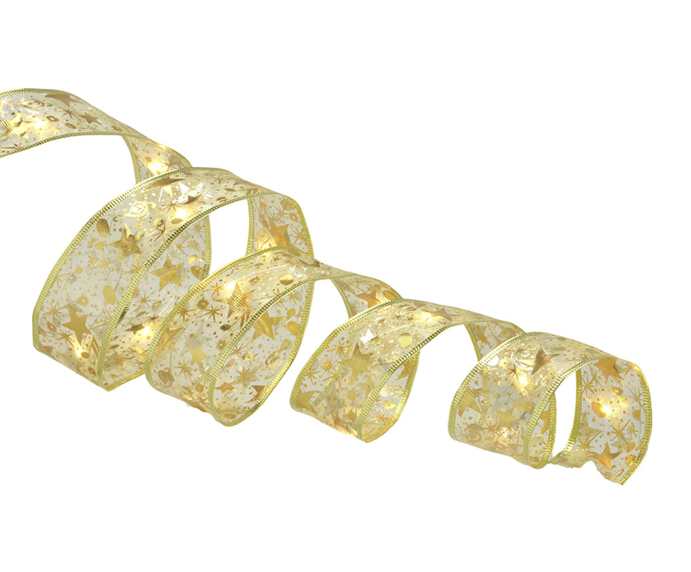 Fita Natalina com Led - Dourada - image 0