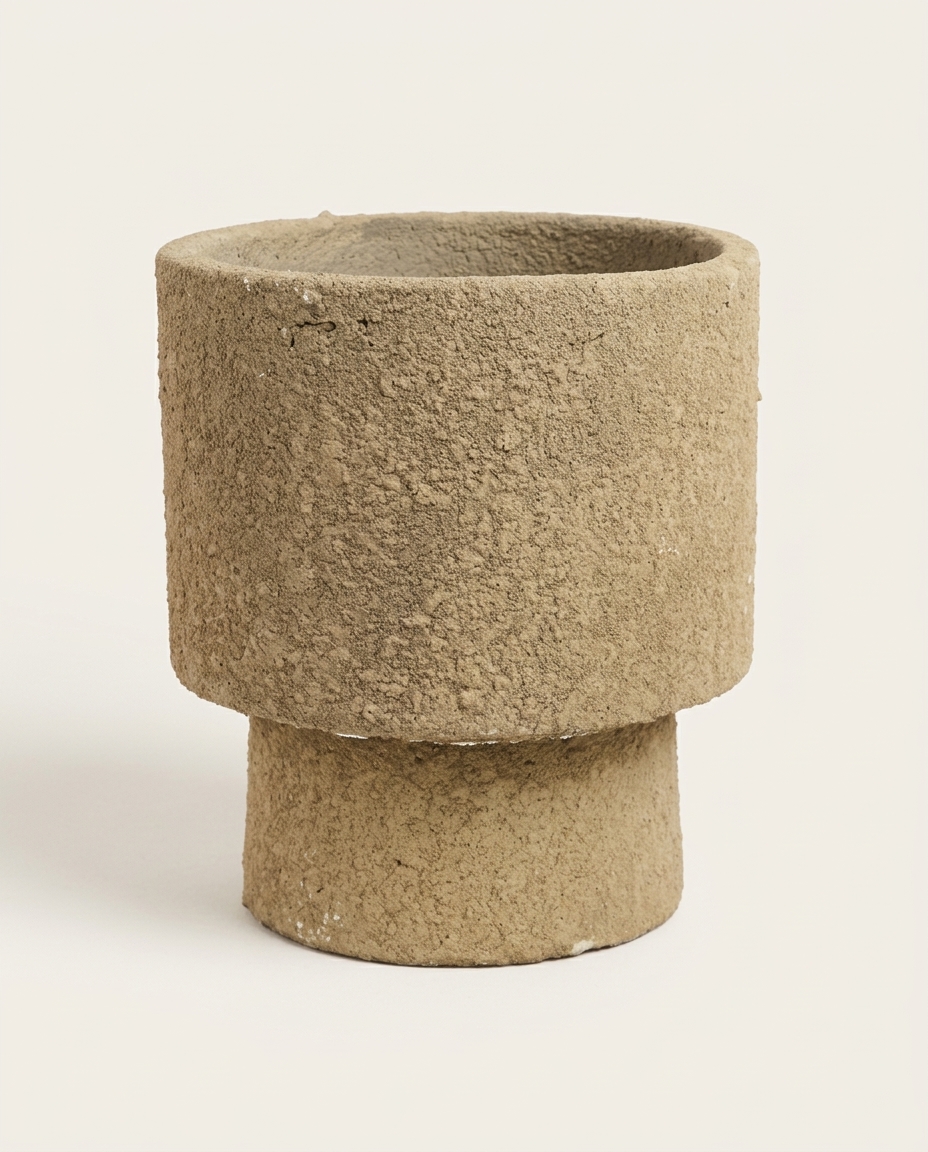 Cachepot Zen Bege Pequeno - image 0