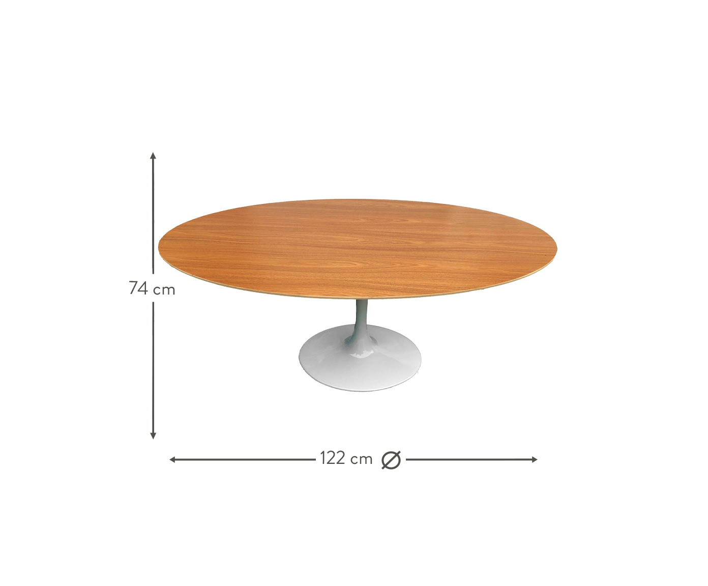 Mesa Saarinen Oval Freij&oacute; Base Branca image number 2