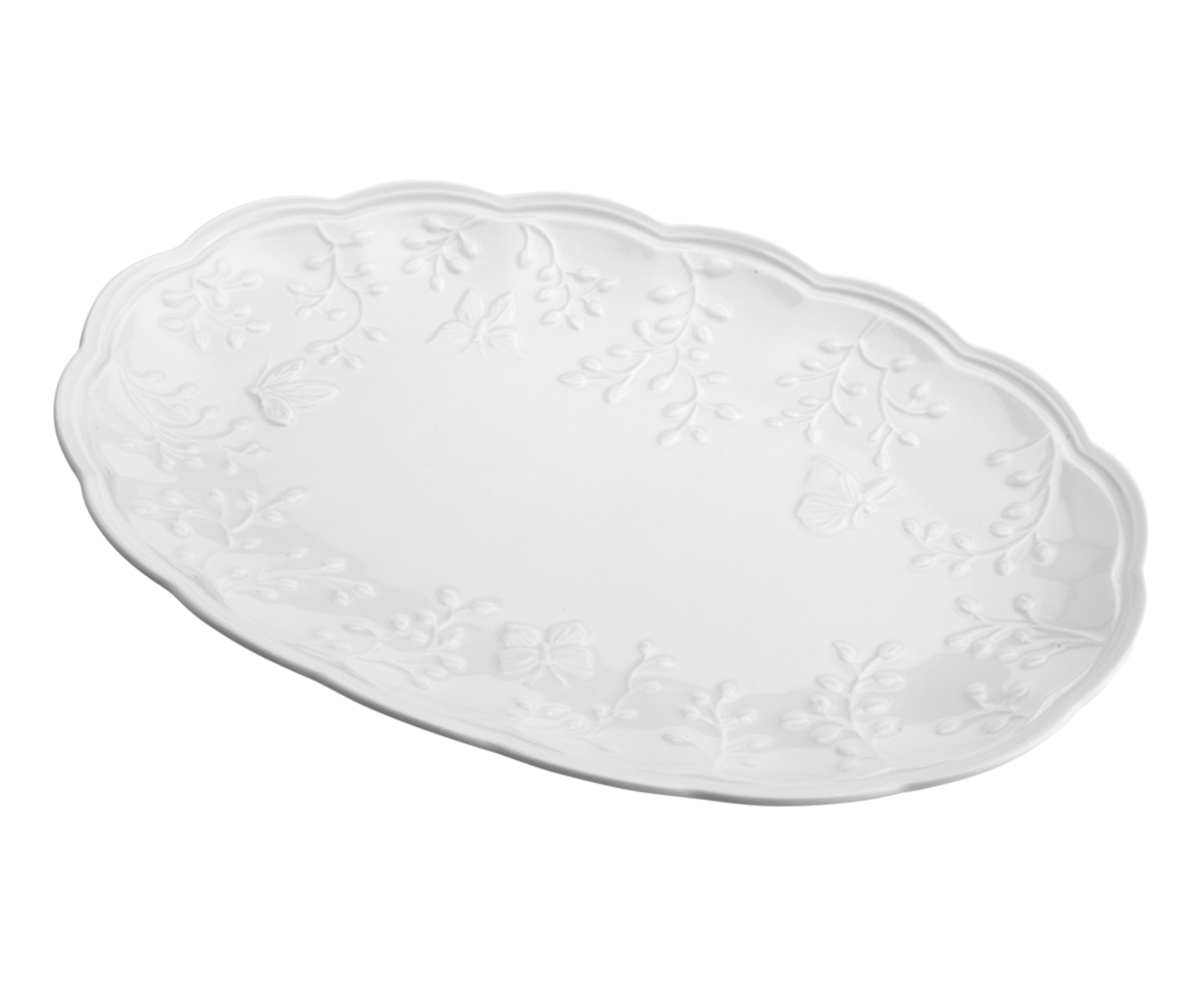 Travessa em Porcelana New Bone Butterfly Flower image number 1