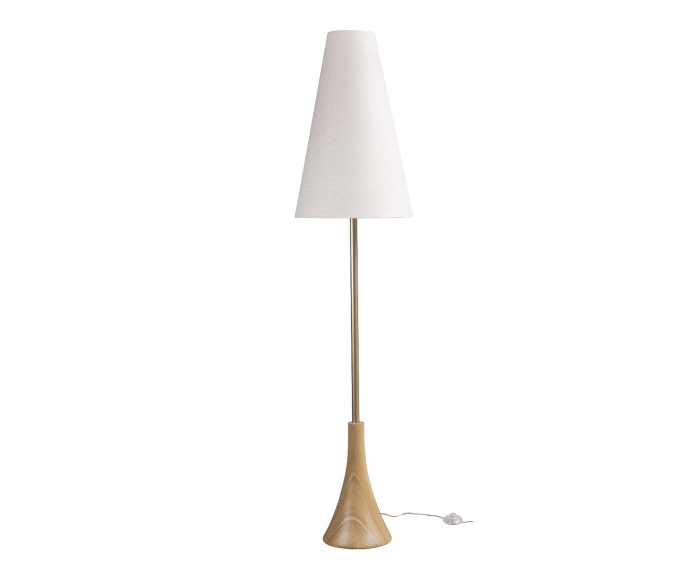 Lumin&aacute;ria de Piso Sequoia com C&uacute;pula em Linho Bivolt - Cru - image 0