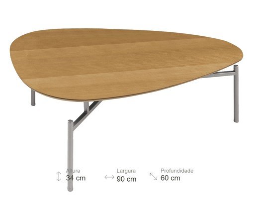 Mesa De Centro Doha Laminado Castanho image number 5