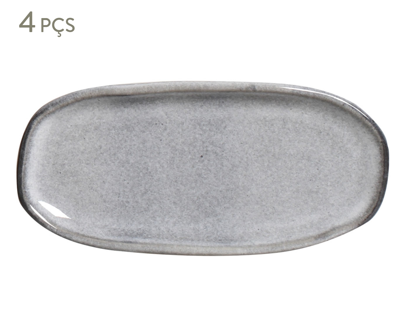 Jogo de Travessas Oval Rasa Mini Org&acirc;nico Dust Cinza - image 0