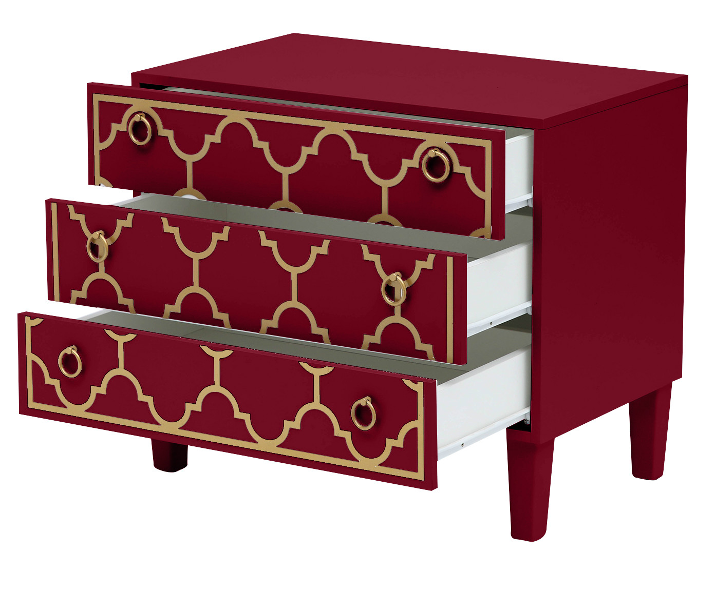 Mesa de Cabeceira Marrocos Firebrick - Vermelho image number 3