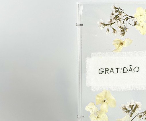 Acr&iacute;lico Decorativo Gratid&atilde;o Branco image number 1