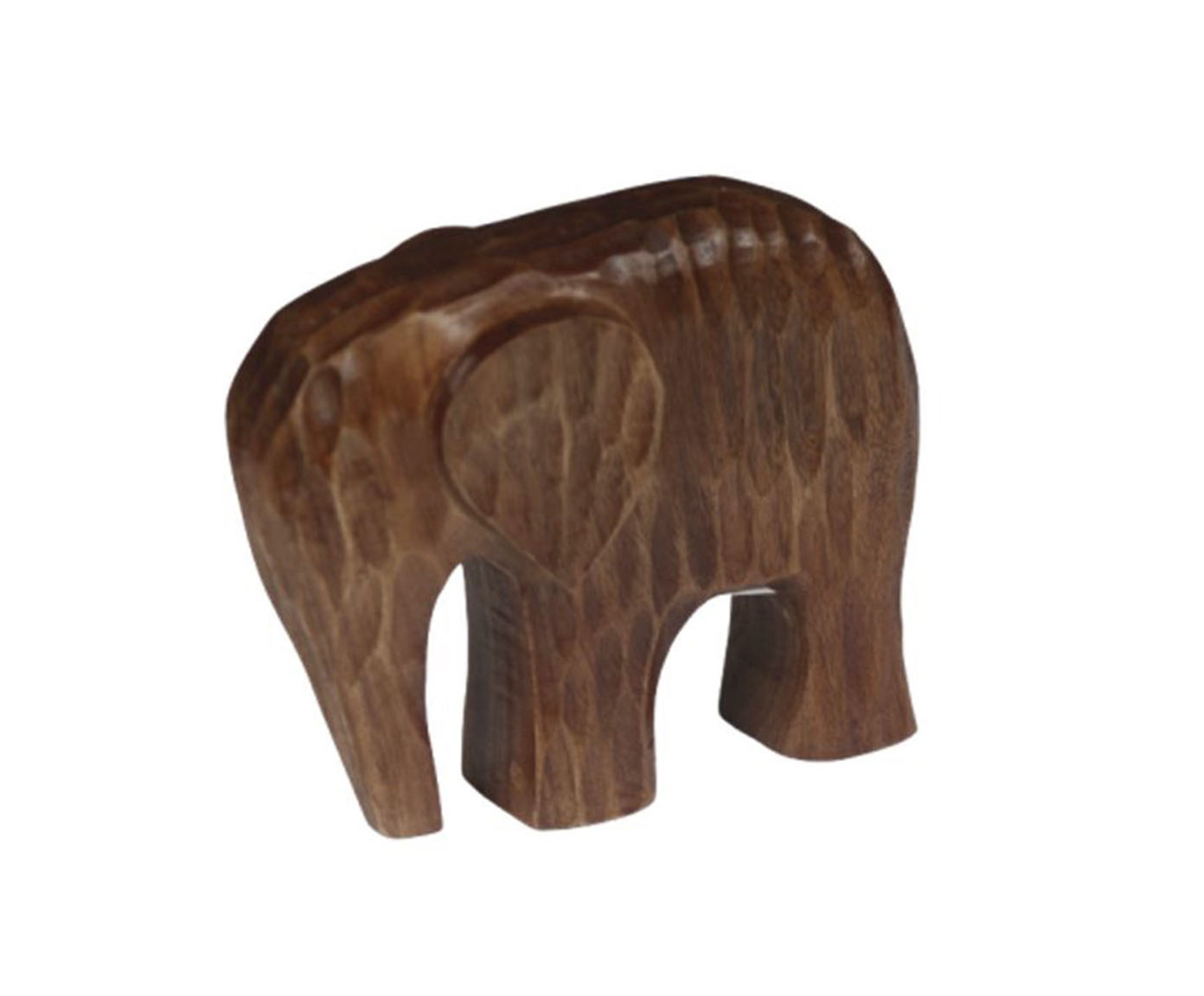 Adorno Elefante em Madeira Escura I - Marrom - image 1