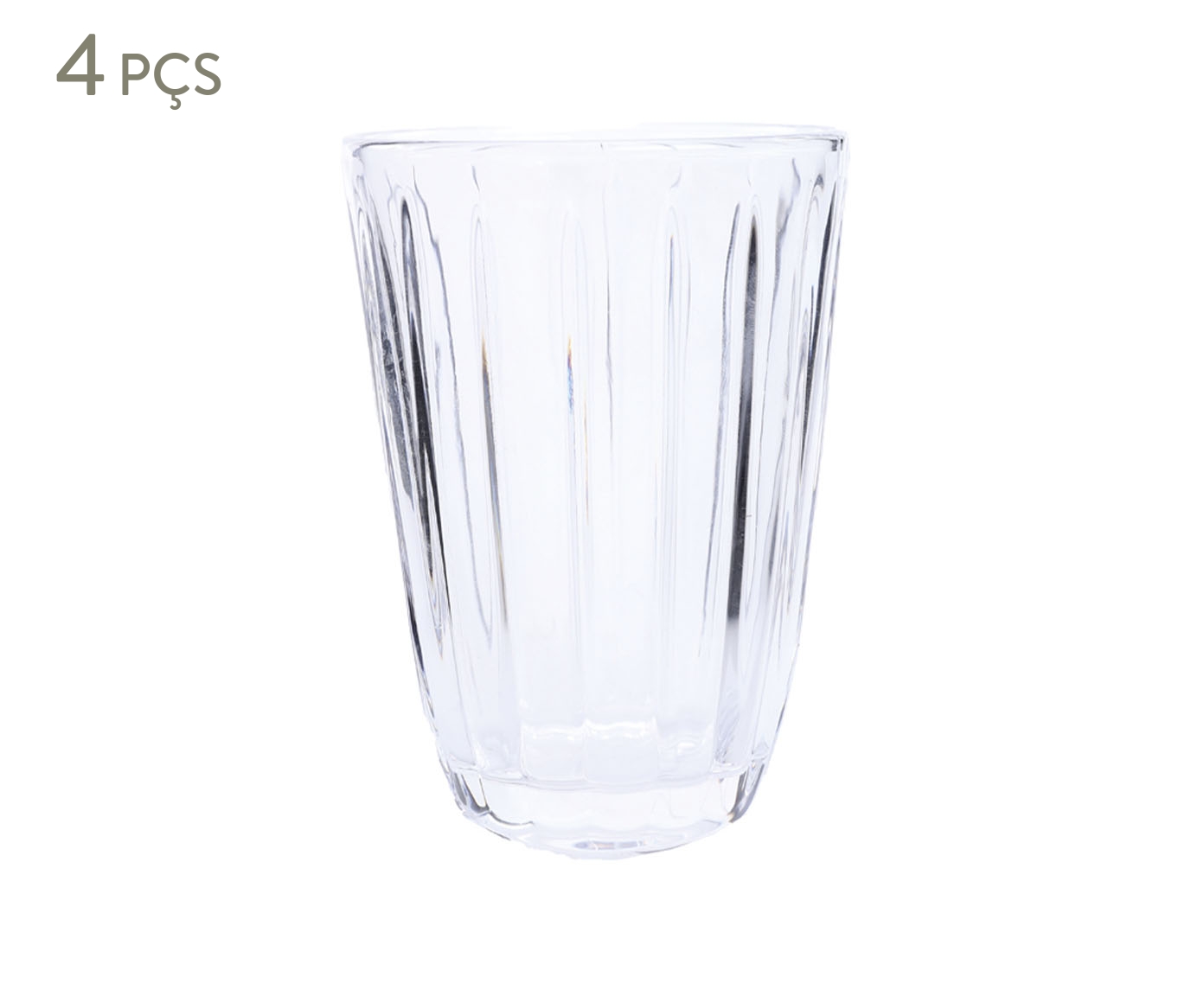Jogo de Copos Altos Vidro Incolor - 310ml - image 0