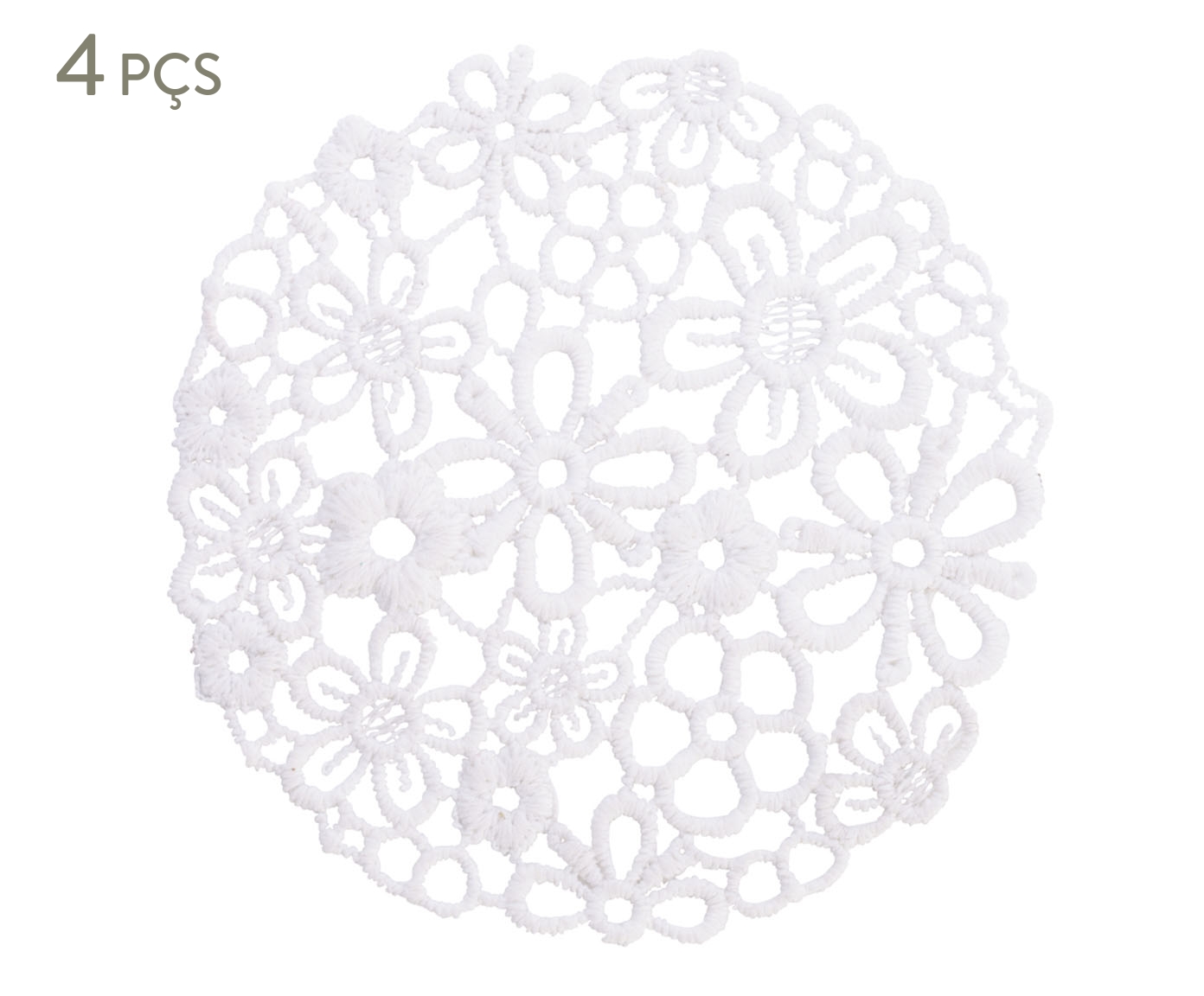 Jogo de Porta Copos Daisies Branco image number 0
