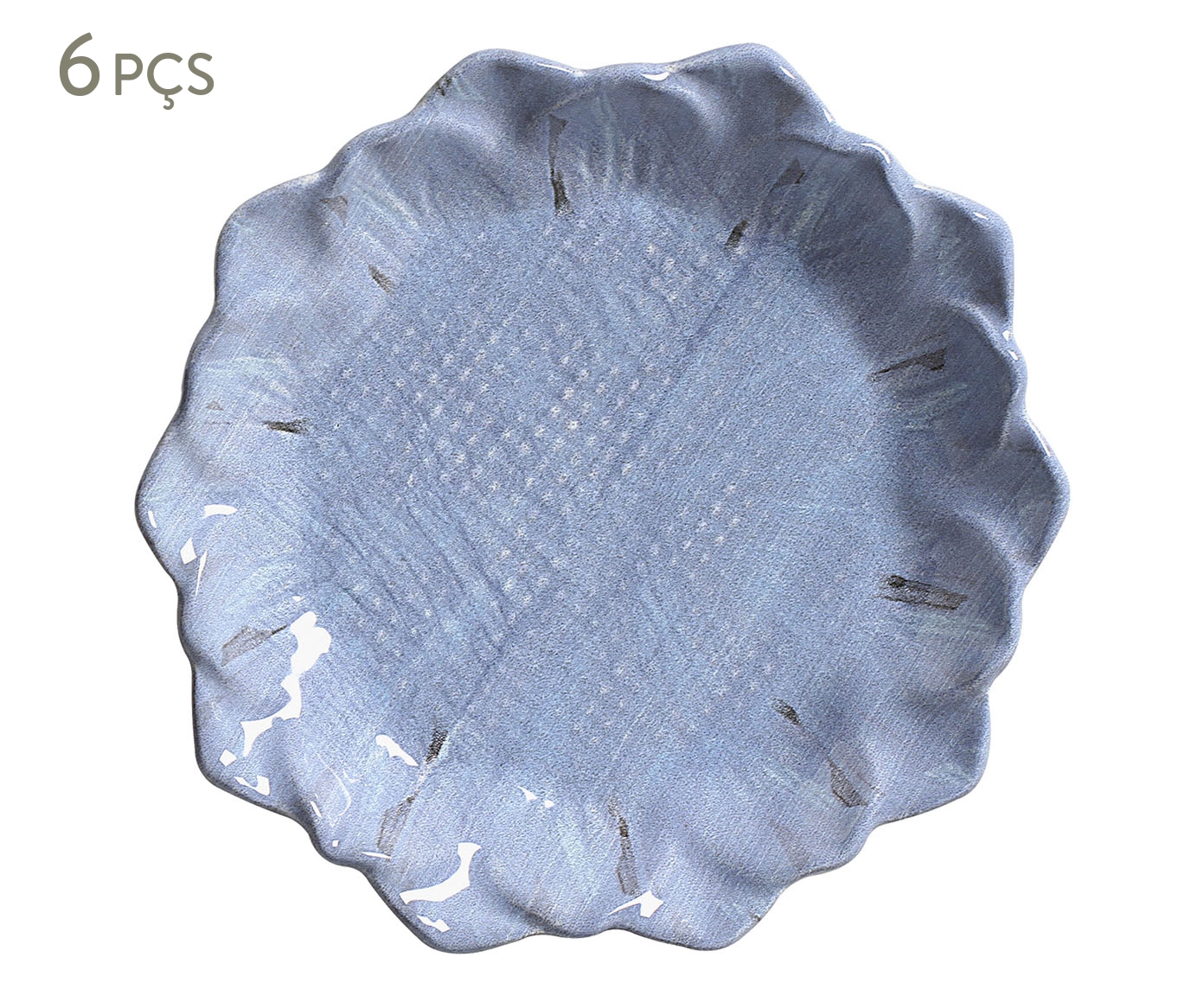 Jogo de Pratos de Sobremesa Playful Flowers Azul image number 0